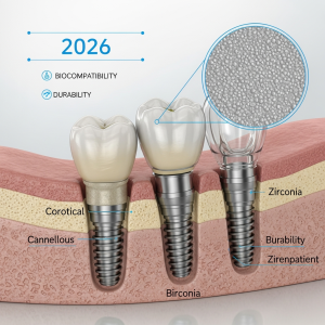 Illustration of Avantajele zirconiului pe implanturi bicorticale în 2026