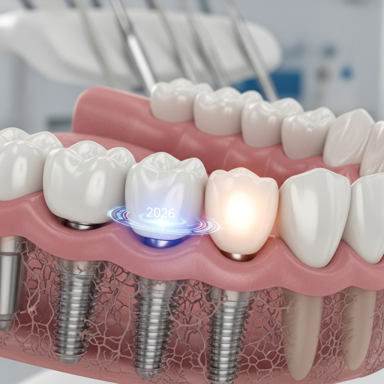Illustration of Avantajele zirconiului pe implanturi bicorticale în 2026
