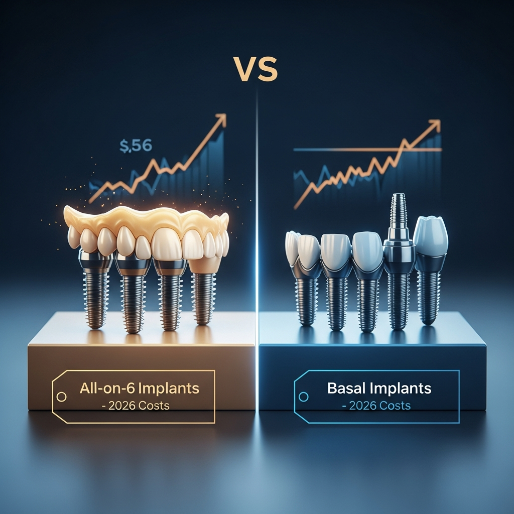 Illustration of Comparativ costuri All-on-6 vs bazale 2026: Analiza Esențială și Prețuri