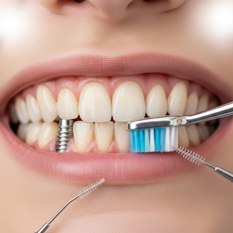 Illustration of Igienă orală după implanturi cu încărcare imediată: Ghidul complet și esențial