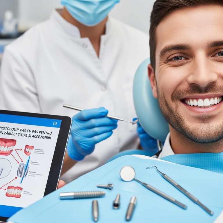Illustration of Implanturi bazale: Protocolul pas cu pas pentru un zâmbet total și accesibil