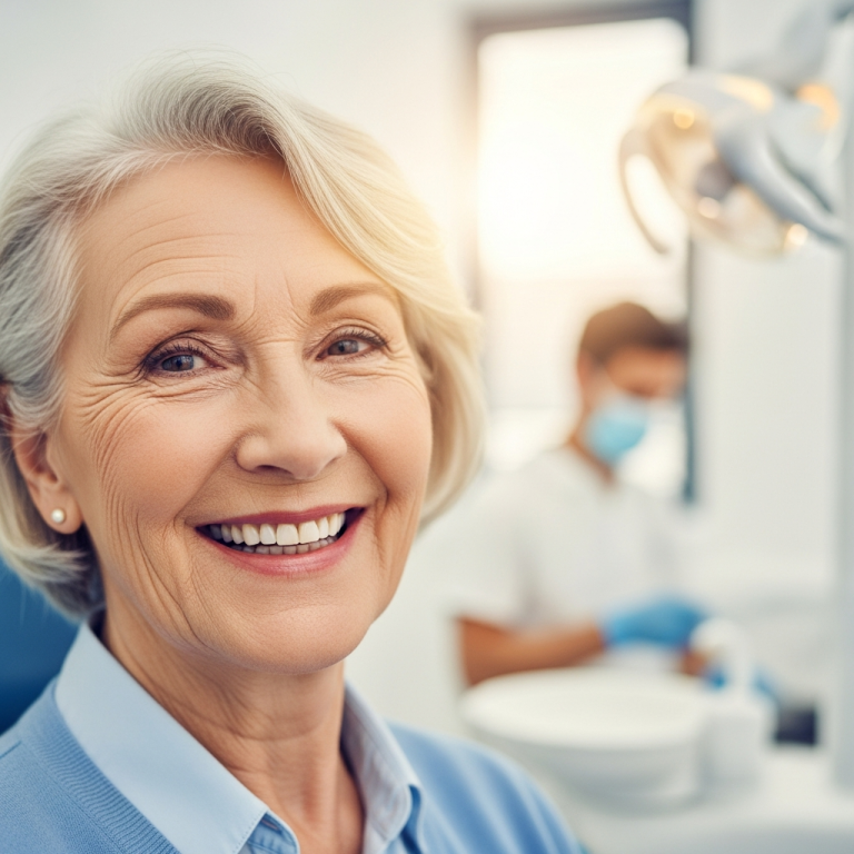 Illustration of Implanturi bazale: Recuperare ușoară și rapidă pentru vârstnici