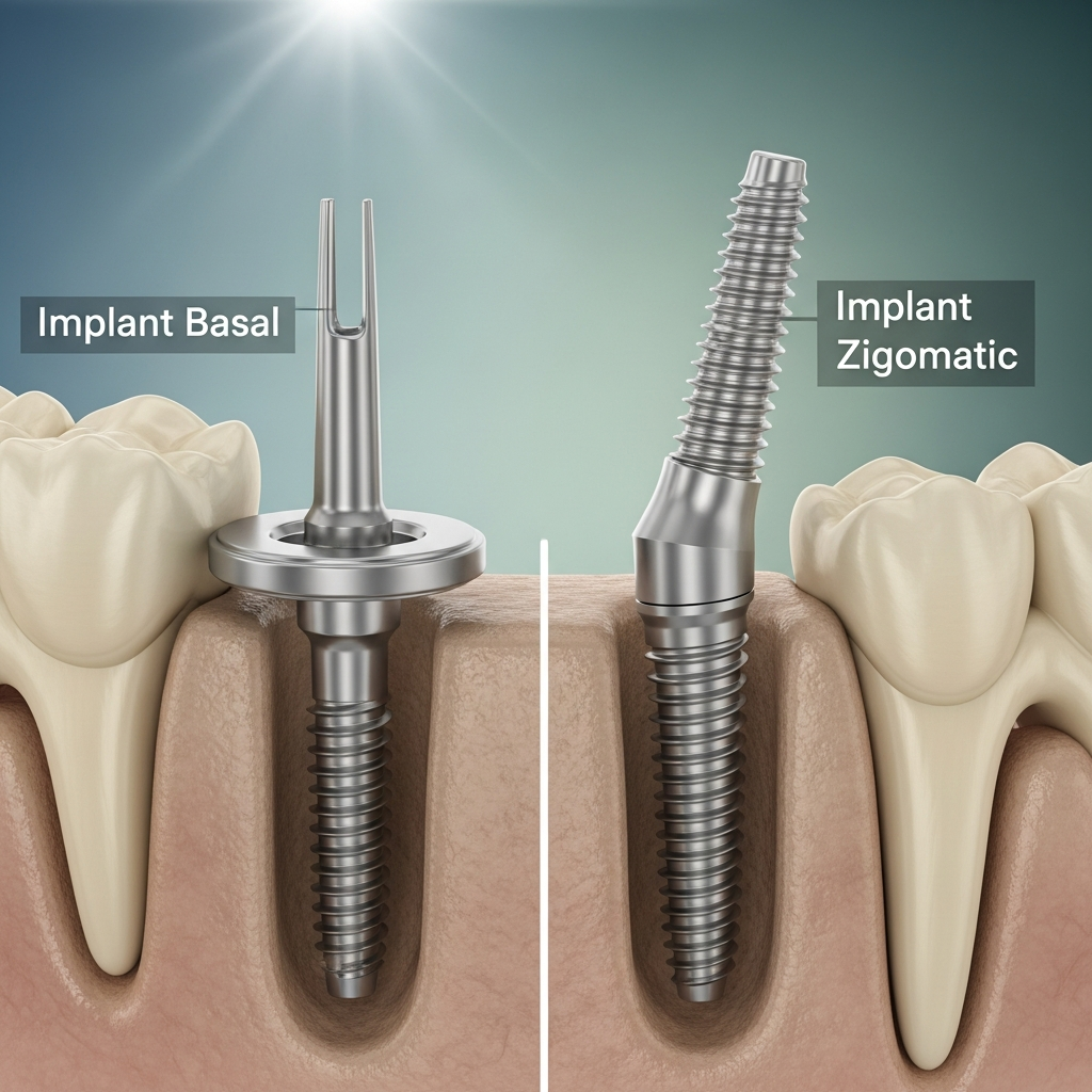 Illustration of Implanturi bazale vs zigomatice: Diferențe esențiale și avantaje exclusive