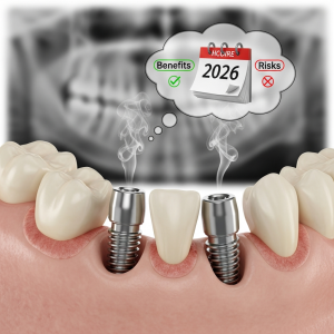 Illustration of Implanturi bicorticale pentru fumători: Beneficii și riscuri în 2026