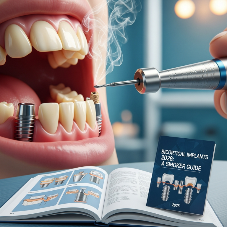 Illustration of Implanturi bicorticale pentru fumători: Ghid 2026
