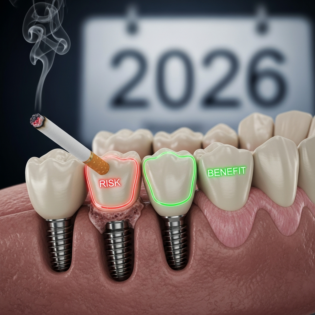 Illustration of Implanturi bicorticale pentru fumători: riscuri și beneficii în 2026