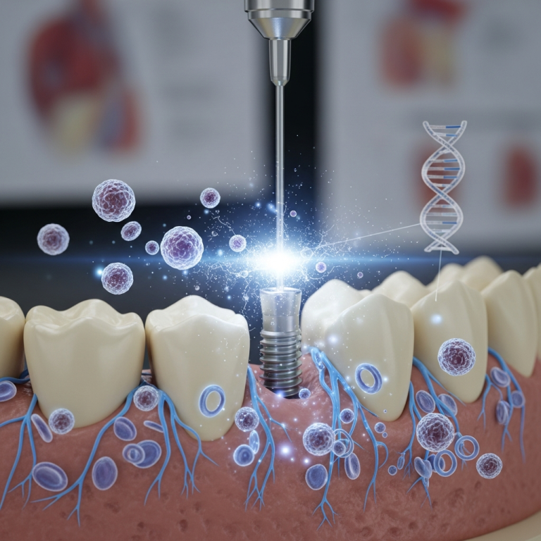 Illustration of Implanturi dentare: Cum imunitatea ta influențează succesul acestora