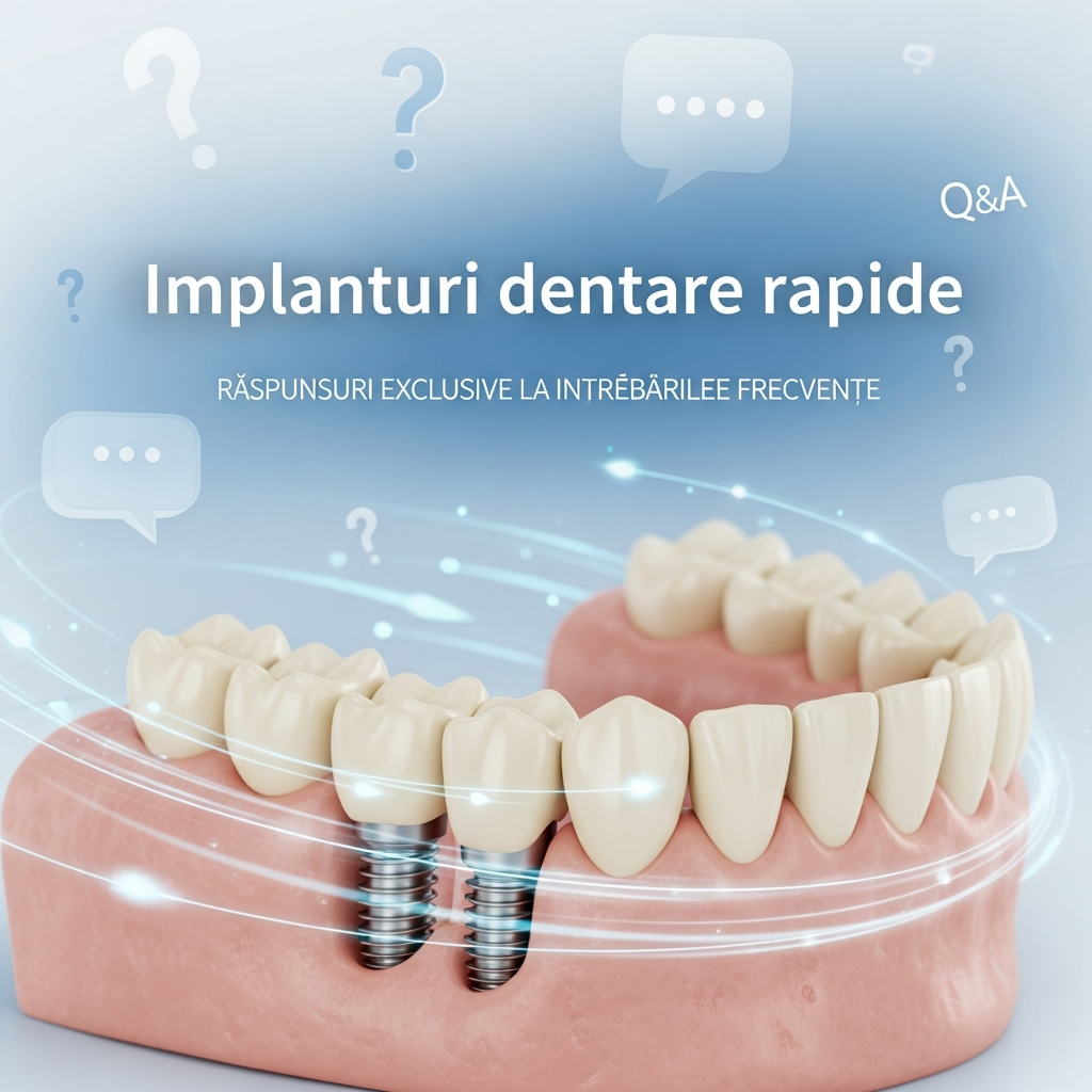 Illustration of Implanturi dentare rapide: Răspunsuri Exclusive la Întrebările Frecvente