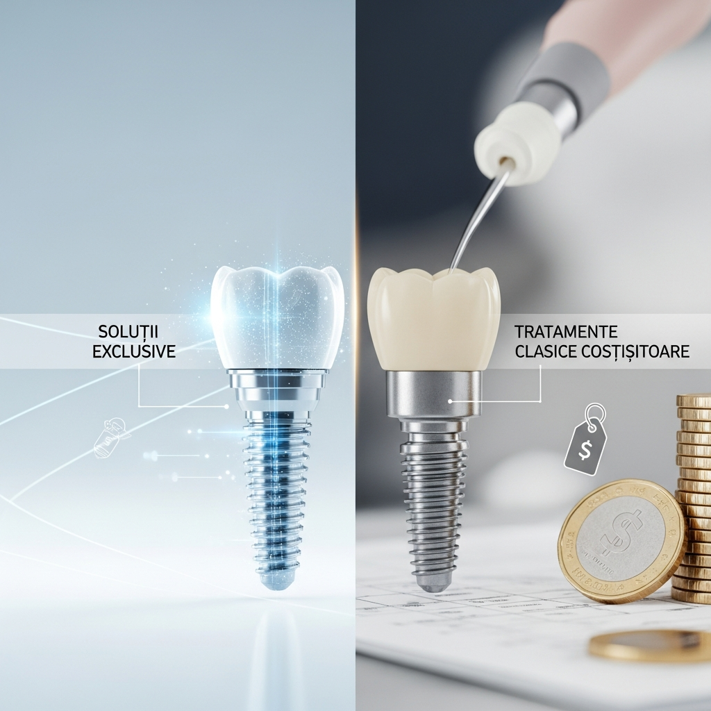 Illustration of Implanturi dentare rapide: Soluții exclusive vs tratamente clasice costisitoare