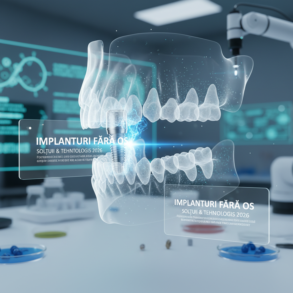Illustration of Implanturi fără os: soluții și tehnologii în 2026