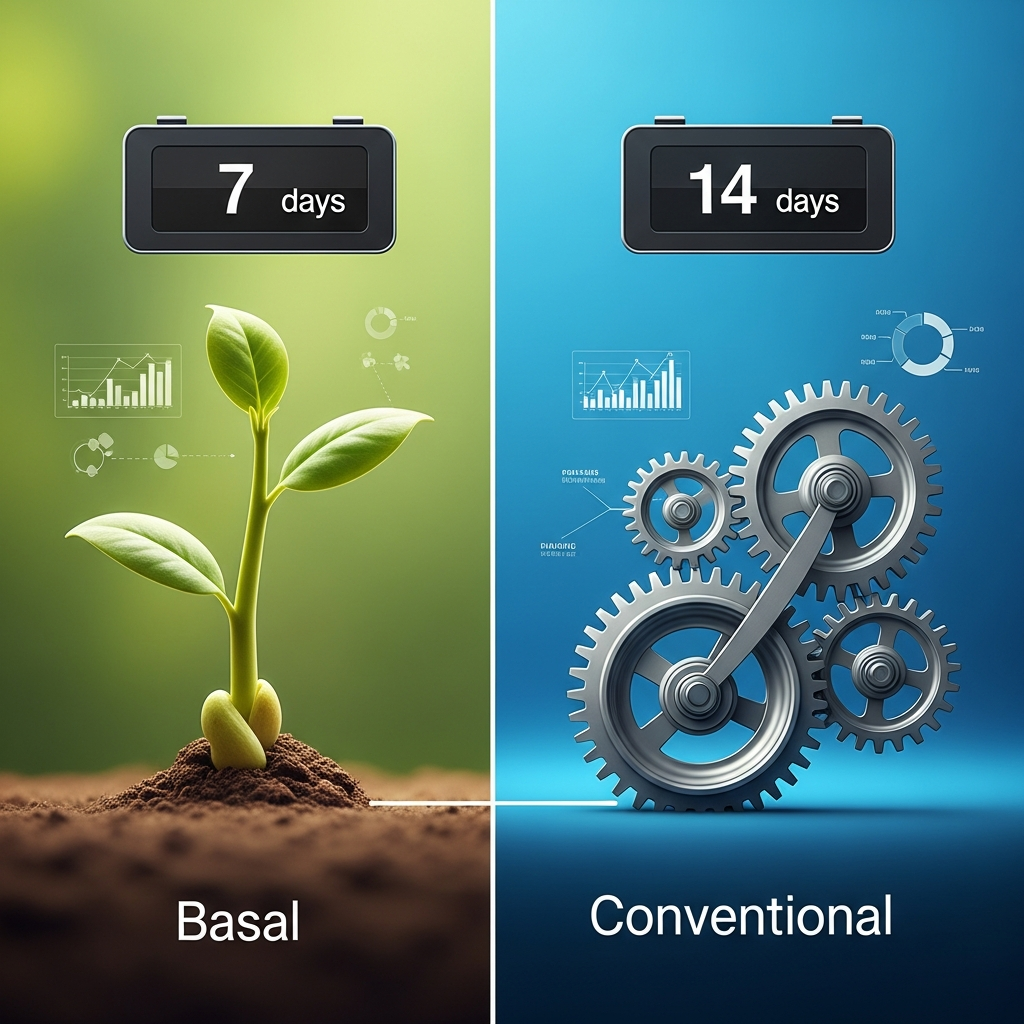 Illustration of Tratament bazale vs convenționale 2026: Analiza eficientă a timpului de vindecare